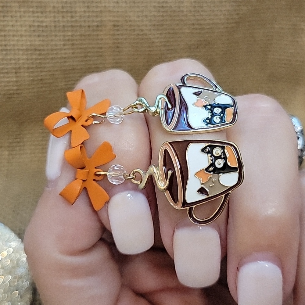 🔥LAST PAIR🔥 COFFEE CATS EARRINGS
